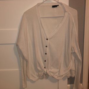 Urban outfitters long sleeve button and tie shirt